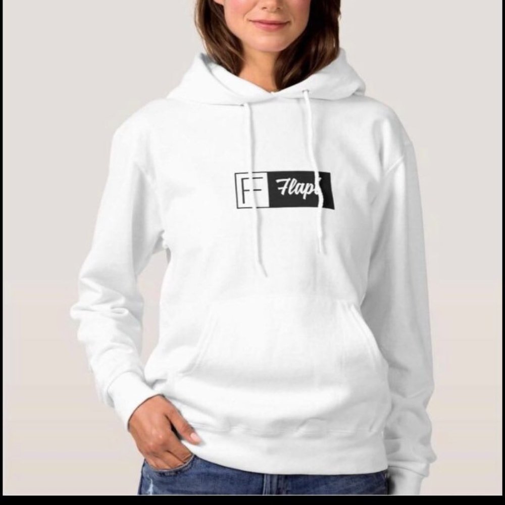 Flapi Basic Hooded Sweatshirt - White - image 1